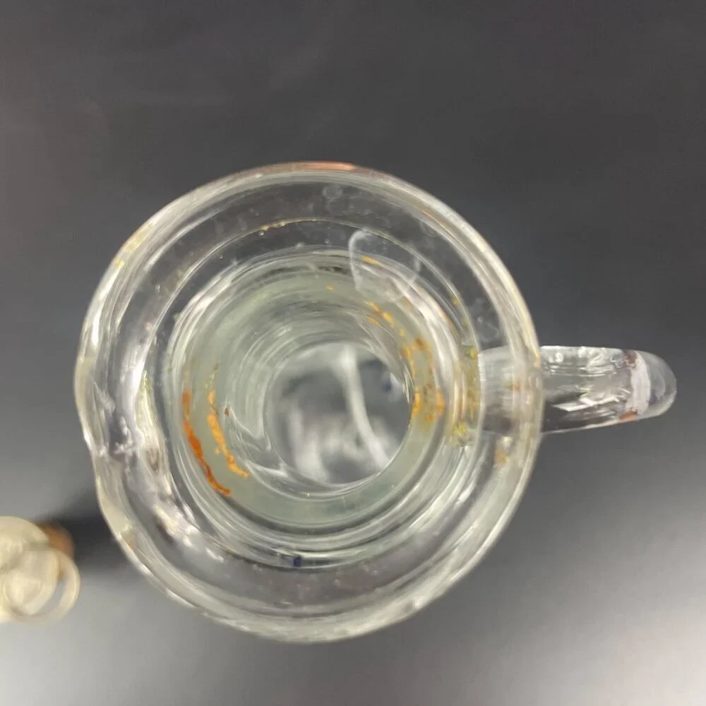 Stockholms Glasbruk Skansen Art Glass Cruet Sweden Coin Cork Stopper